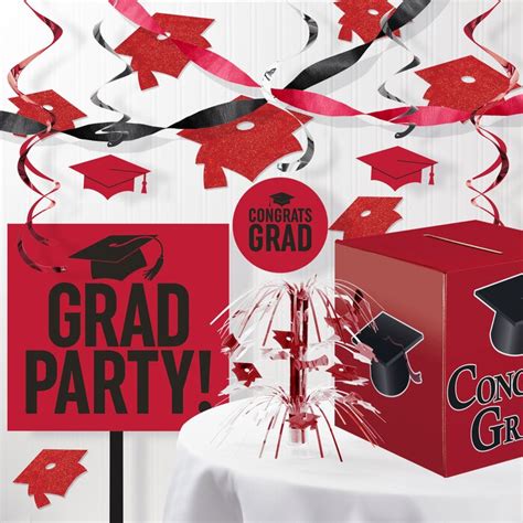 Creative Converting Red Graduation Decorations Kit | Wayfair.ca