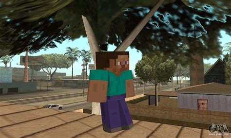 Steve from the game Minecraft skin for GTA San Andreas