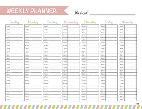 Weekly Planners 25 FREE Printables Printabulls