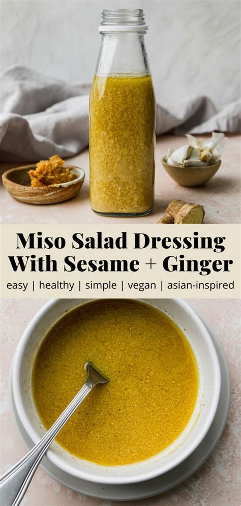 Miso Salad Dressing With Sesame & Ginger | Walder Wellness, RD