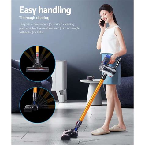 Devanti Handheld Vacuum Cleaner Bagless Cordless 150W Gold Woolworths