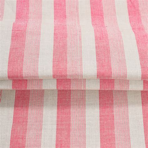 Buy Pink White Stripe Handloom Cotton Fabric for Best Price, Reviews, Free Shipping