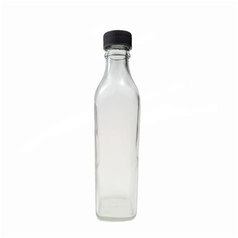 Buy Clear Glass Square Bottle 375 Ml Medtra S Pte Ltd