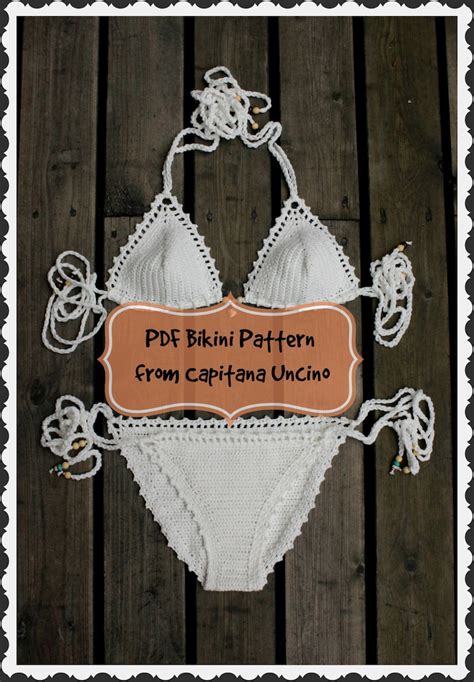 Pdf Crochet Pattern For Capheira Crochet Bikini Top And Etsy