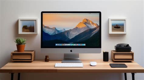 Premium AI Image | A Photo of a minimalistic computer setup with a ...