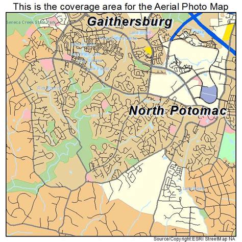 Aerial Photography Map of North Potomac, MD Maryland