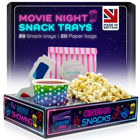 Buy Moviejam Movie Night Snack Trays Cardboard Food Boxes