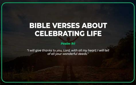 Top 30 Bible Verses About Celebrating Life Scripture Savvy