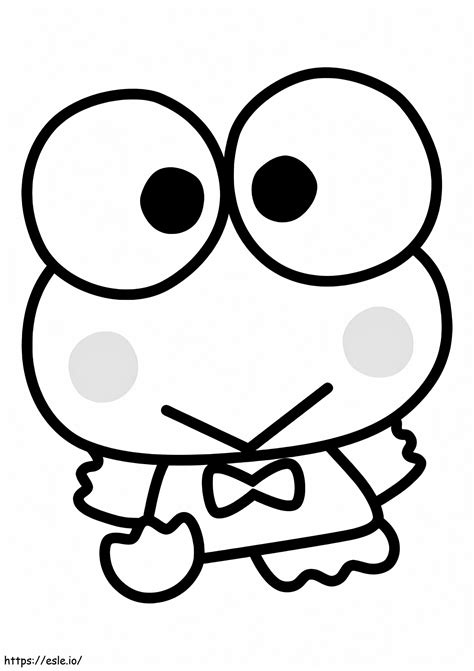 Lovely Keroppi Coloring Page