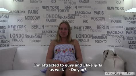 Amateur Blonde Plays With Cock At Casting