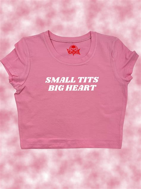 Small Tits Big Heart Crop Top Funny Crop Y2K Crop Top Baby Tee Cute Crop Top Etsy