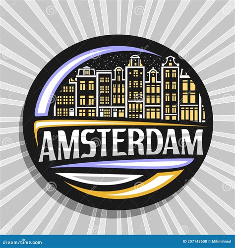 Vector Logo For Amsterdam Stock Vector Illustration Of Decorative