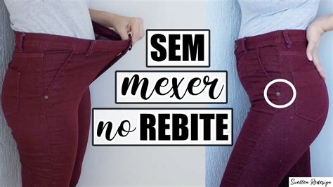 Diy Como Apertar Cal A Sem Mexer No Rebite Ajuste De Roupas Cal As