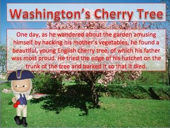 "George Washington and the Cherry Tree" President's Day Story/Activity