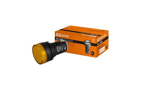 Лампа TDM AD-22DS, LED матрица, d22мм, желтый, 230В, SQ0702-0003 ...
