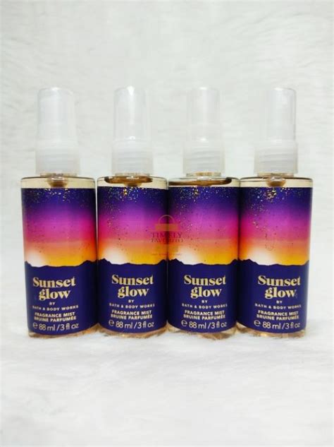 BBW Sunset Glow Fine Fragrance Mist 88ml Travel Size Beauty Personal