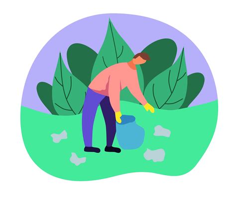 Man Picking up Trash 2182940 Vector Art at Vecteezy