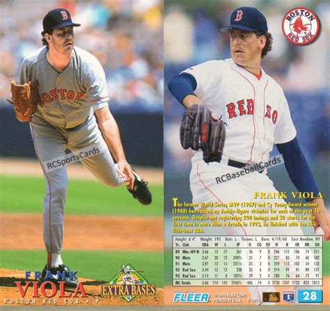 1994 Boston Red Sox Baseball Trading Cards Baseball Cards By