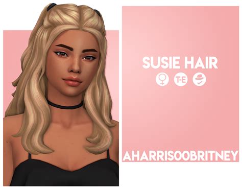 Susie Hair | aharris00britney | Sims hair, The sims 4 skin, Sims