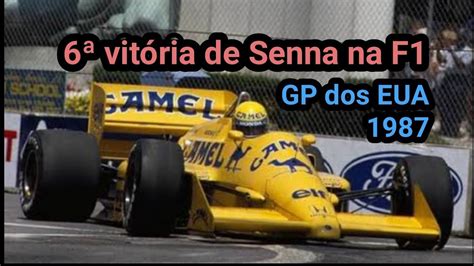 Vit Ria De Ayrton Senna Na F Gp Dos Eua Youtube