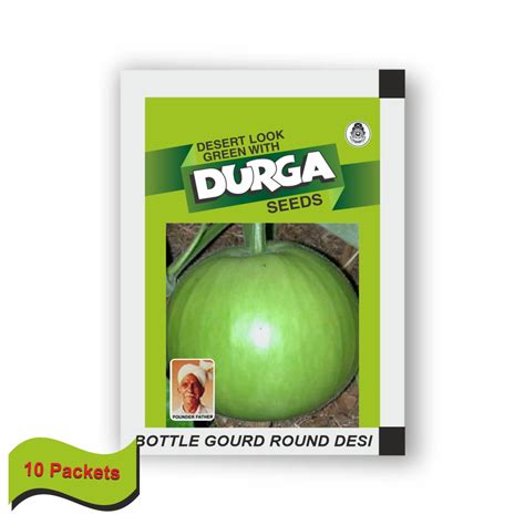 Durga Bottle Gourd Round Desi 100 Gm10 Packets Leafconagro