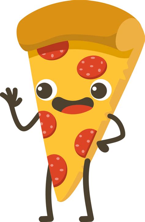 Sonriente Pizza Dibujos Animados Personaje 19818409 Png