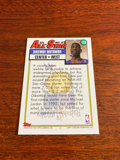 Topps All Star Dikembe Mutombo For Sale Online Ebay