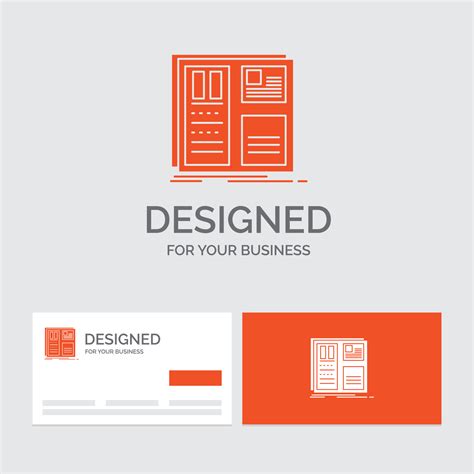 Business logo template for Design. grid. interface. layout. ui. Orange ...