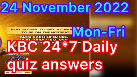 Kbc Live Quiz Answers Today Kbc Play Angola Today Quiz Answer Kbc