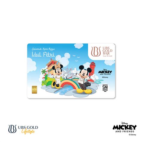 Ubs Gold Logam Mulia Disney Mickey Minnie Mouse Idul Fitri C Gr