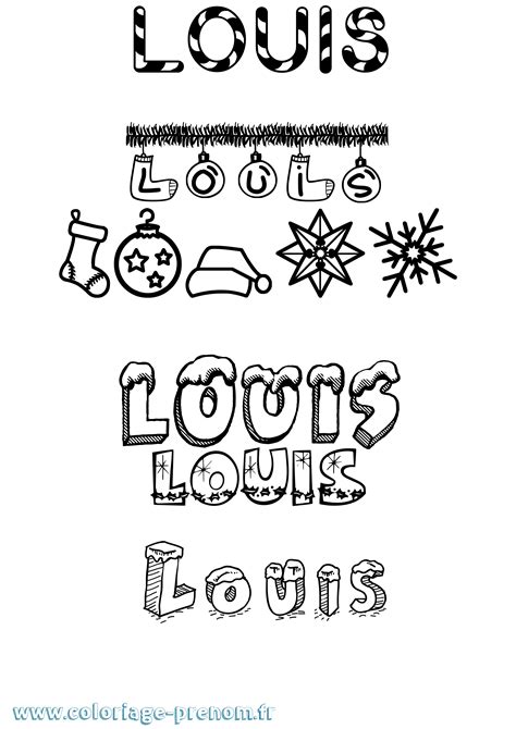 Coloriage Du Pr Nom Louis Imprimer Ou T L Charger Facilement