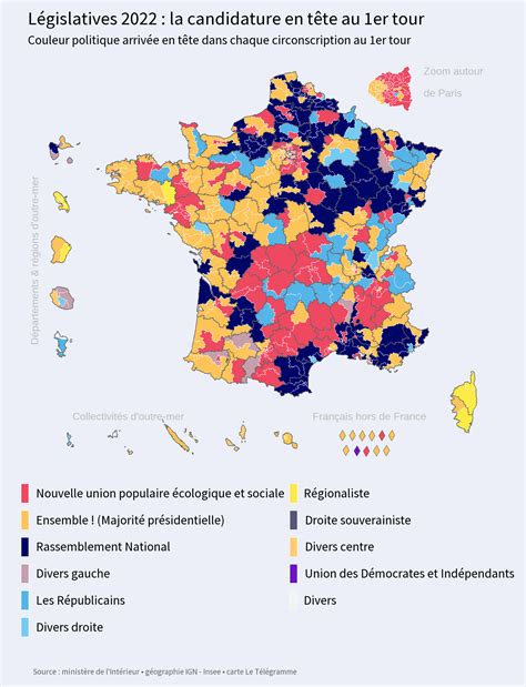 Résultats Des Législatives 2024 En France Par Circonscription 1er Tour