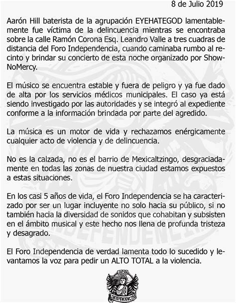 Foro Independencia on Twitter Informacion referente a lo sucedió la