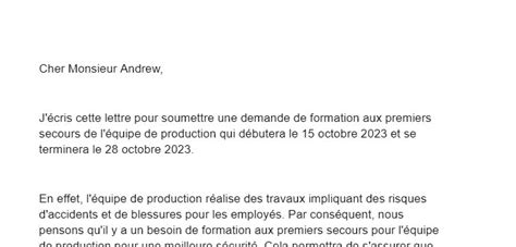 Meilleurs Modèles De Lettres De Demande De Formation à Son Employeur