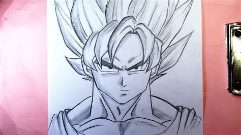 How To Draw Goku Super Saiyan Blue Easy Drawing Idea For Beginner