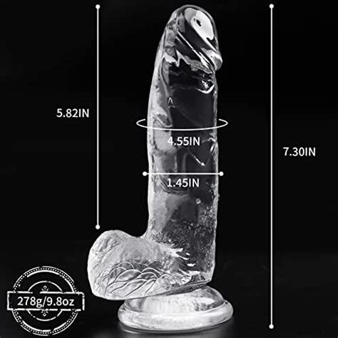 7 3 Inch Realistic Dildo Adult Sensory Sex Toys For Women Clear Big Dildos With Suction Cup