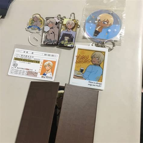 【傷や汚れあり】 安室透 ドミテリアキーチェーン Vol4 ポアロ 探偵 アクリルキーホルダー ポアロ しゃぼん 免許証 他 コナン