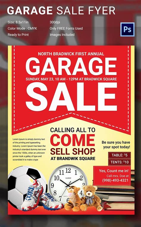 Yard Sale Flyer Template Free Images And Photos Finder