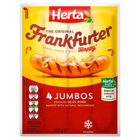 Herta Jumbo Frankfurters Hot Dogs | Ocado