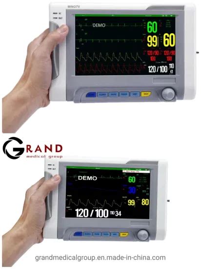 Portable High Resolution 7 4′′ Tft Color Display Medical Multi Parameter Surgical Hospital