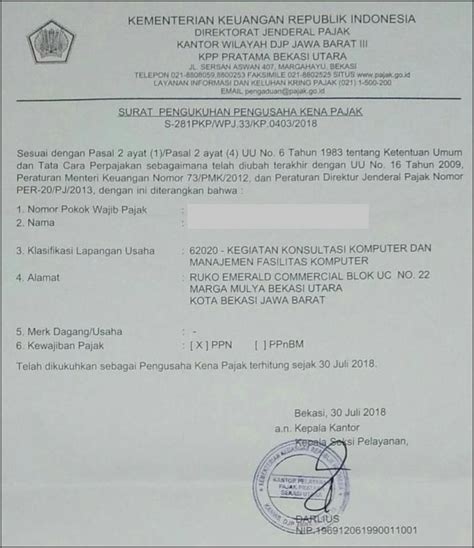 Surat Keterangan Pajak Homecare24