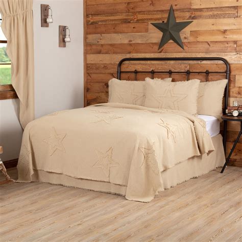 The Vintage Burlap Star Coverlet Takes Our Wintery Antique Burlap And