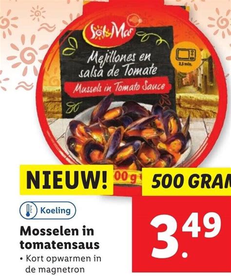 Mosselen In Tomatensaus 500 Gram Aanbieding Bij Lidl