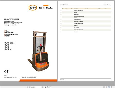 Still Steds Forklift CL All Series 2019 Part Catalog EN