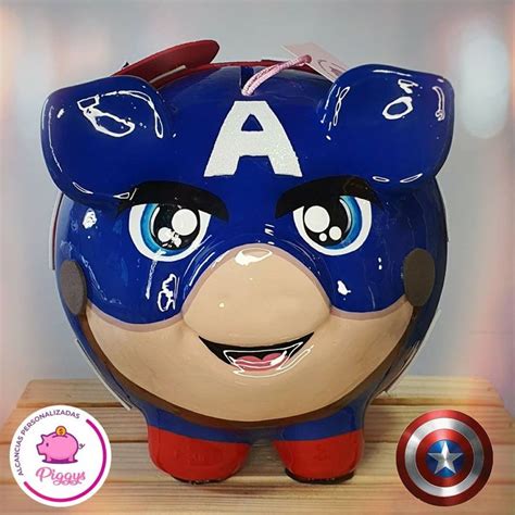 Alcancias Personalizads PIGGYS publicó en Instagram Cap America