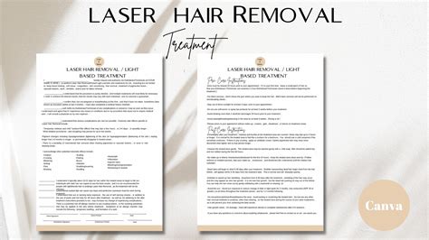 Editable Laser Hair Removal Client Consent Forms Light Based Treatment