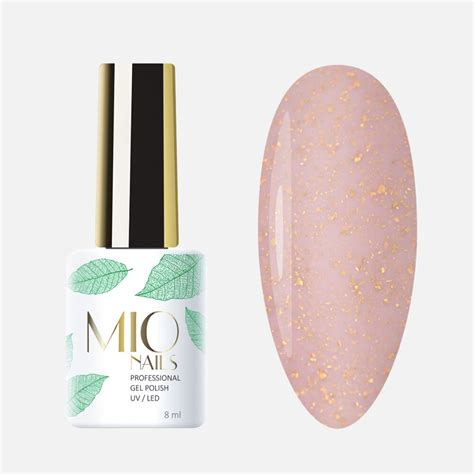 Гель лак MIO Nails Golden Nude GN 05 8 мл персиково розовый оттенок с поталью купить в магазине