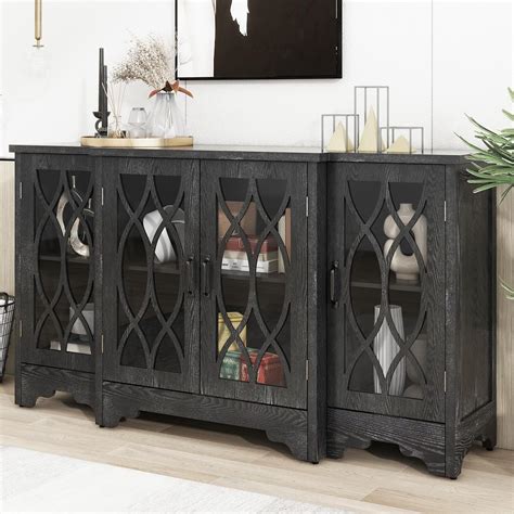 Amazon Lumisol Retro Sideboard Buffet Cabinet Solid Wood