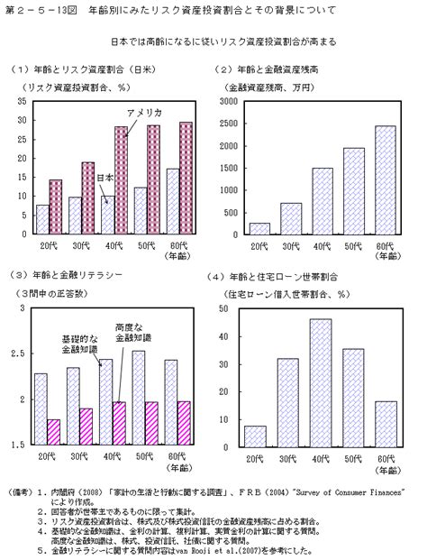 第2－5－13図 年齢別にみたリスク資産投資割合とその背景について 内閣府