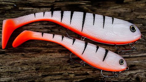 Soft Plastic Shad Pearl White Perch Mel Handmade Lures